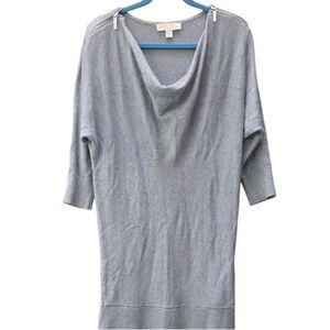 Michael Kors 3/4 Zipper Sleeve Cowl Sweater Dress
